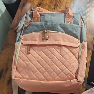 One Size 1pc Diaper Bag Back pack With Changing Station, Multifunction Portable